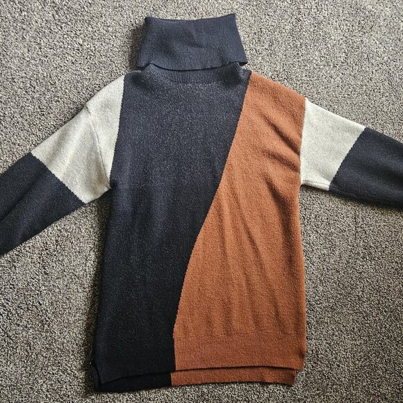 Blu Pepper Sweaters - Blu Pepper High Neck Knit Sweater Dress